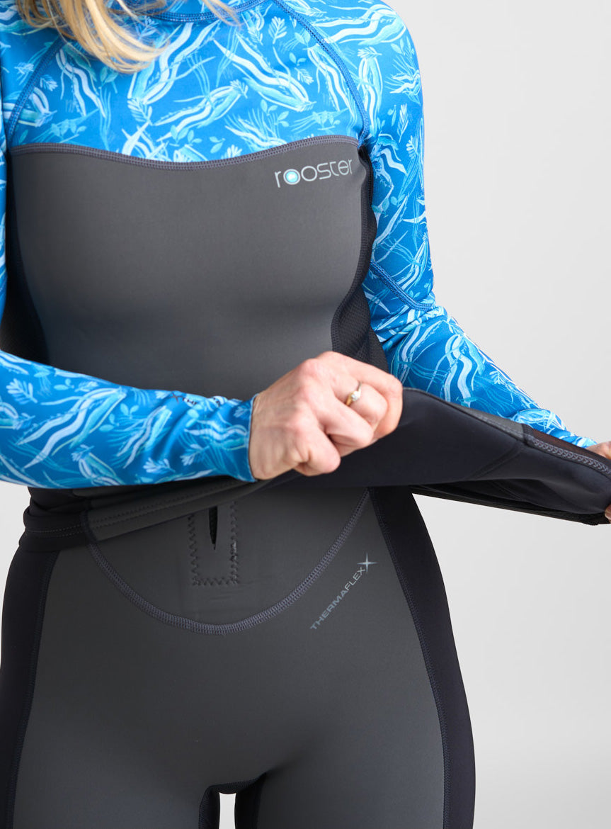JUNIOR Lány ThermaFlex 1,5mm Felső - TENGERIFŰ